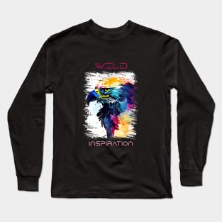 Eagle Bird Wild Nature Animal Colors Art Painting Long Sleeve T-Shirt